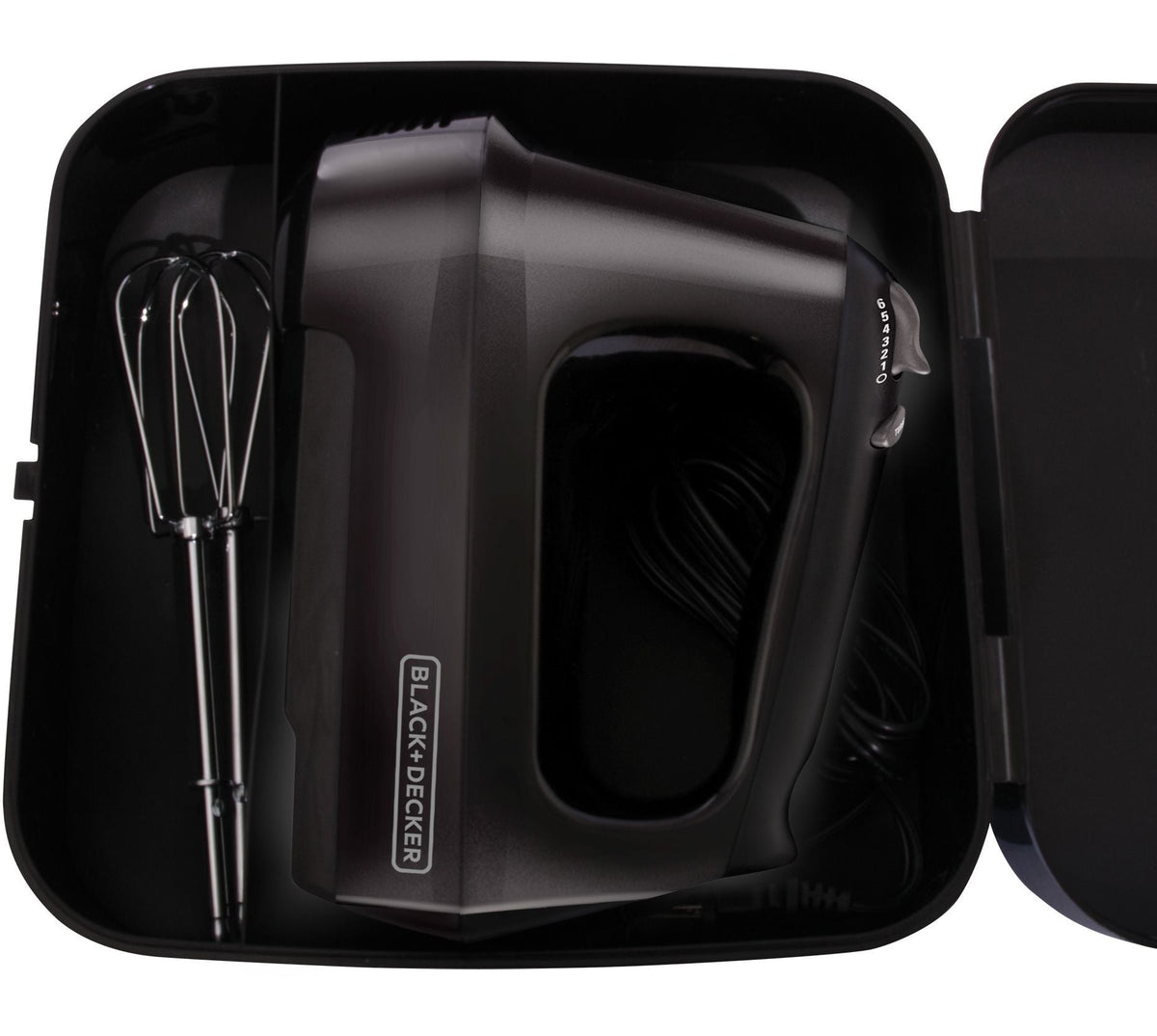 6-Speeds Hand Mixer with Storage Case Black X7J2 - product image 8