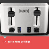 Extra Wide Slots Toaster with 7 Settings, 4-Slices Y0H9 - product image 7