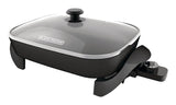 Family-Sized Non-Stick Electric Skillet, Black, 12x15-in U2F6 - product image 1