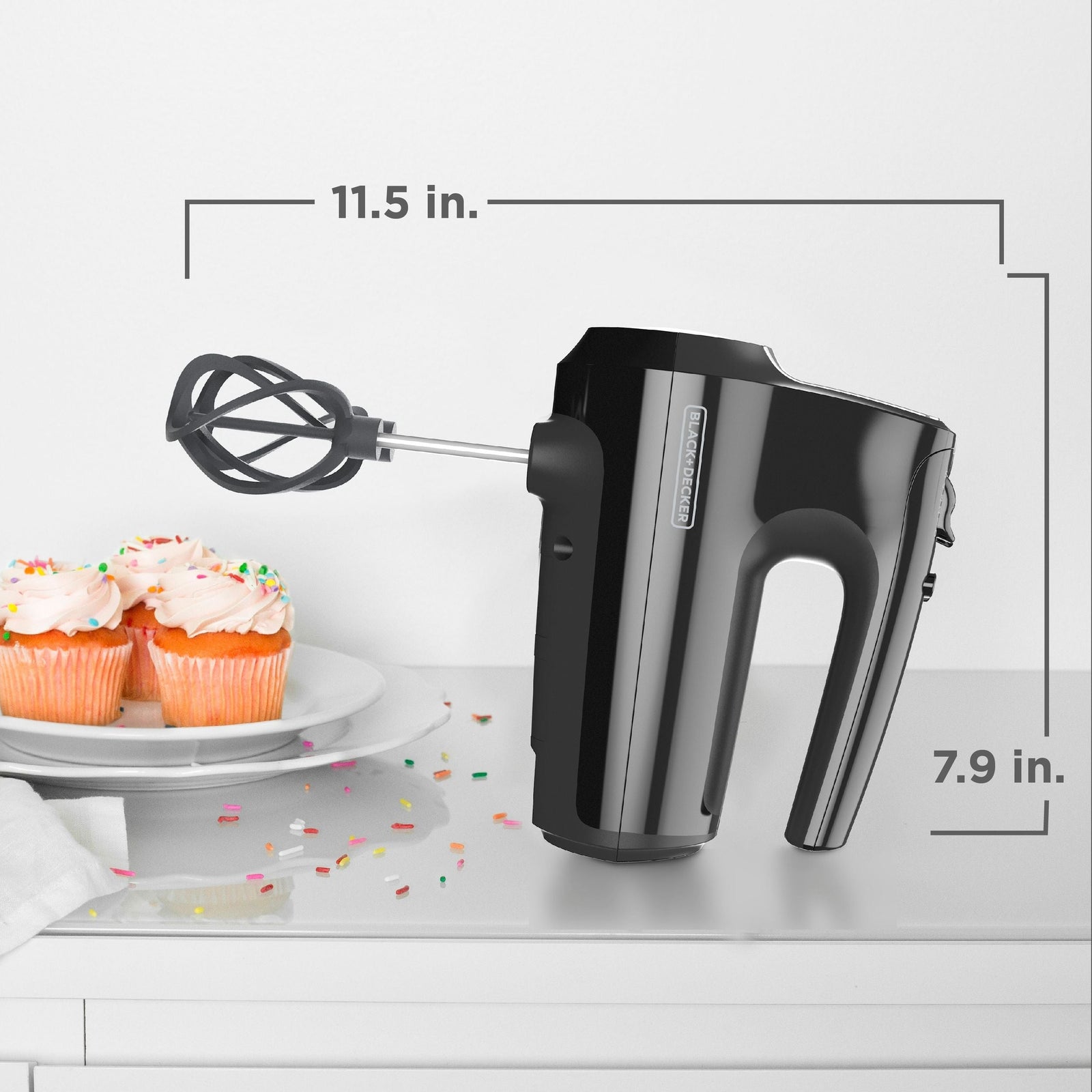 Helix Hand Mixer, Premium Performance 5 Speed Hand Mixer, Includes 5 Attachments and Case, Black V0F9 - product image 5