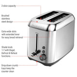 Kitchen Tools Extra Wide Slots Toaster with 7 Settings, Stainless Steel, 2-Slices K5V6 - product image 3