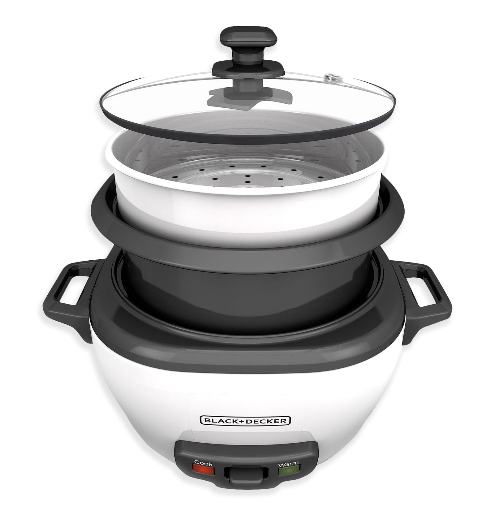 Non-Stick Rice Cooker & Steamer White, 6 Cups N8B6 - product image 3