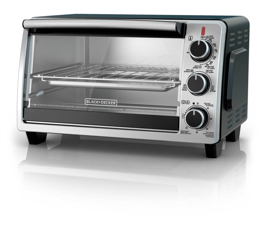 Toaster Oven with 4 Functions, Stainless Steel, 6-Slices A3I0 - product image 1