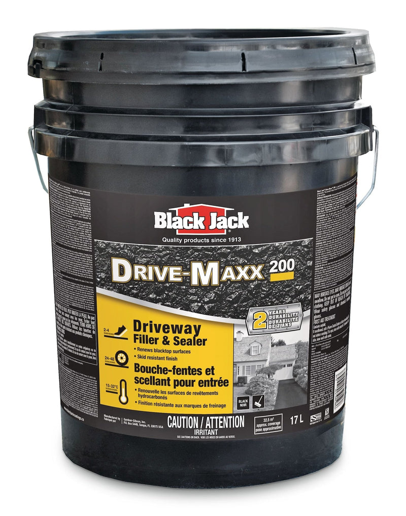 Black Jack Drive-Maxx 200 2-Year Asphalt Driveway Filler & Sealer, 32.5 sq. m Coverage, 17-L H1M4