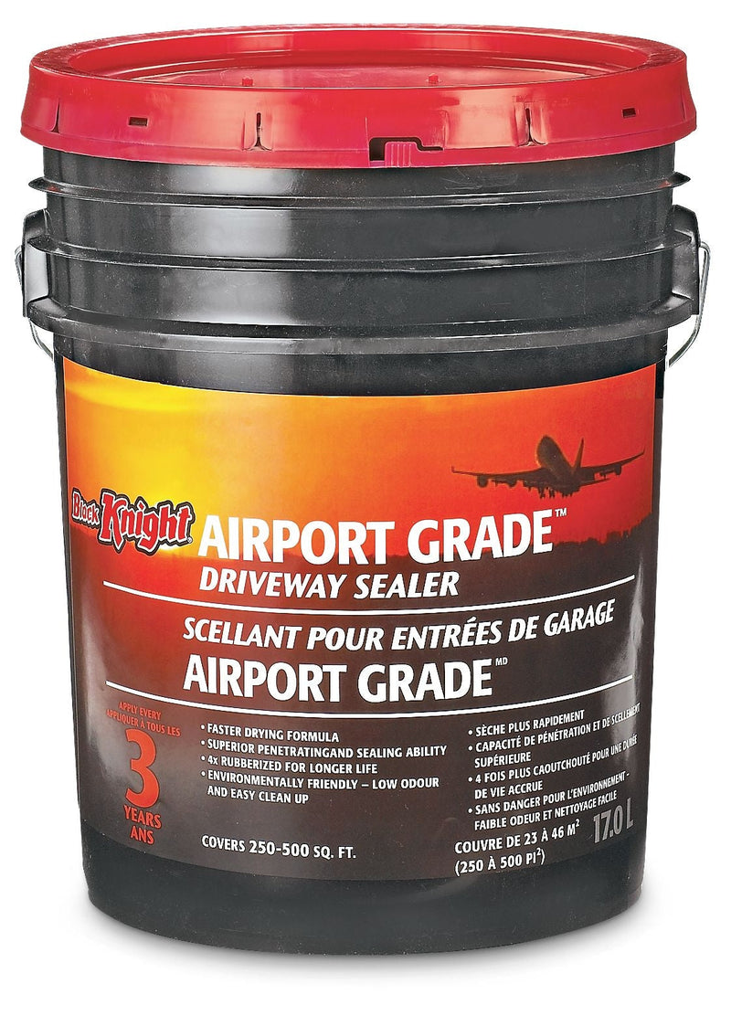 Black Knight Airport Grade 3-Year Asphalt Driveway Sealer, 250-500-sq. ft Coverage, 17-L A0D2