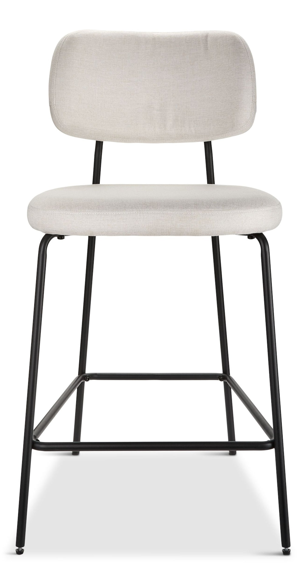 Kase Upholstered Counter Stool with Back Rest, Off-white/Light Grey P9X3 - product image 1