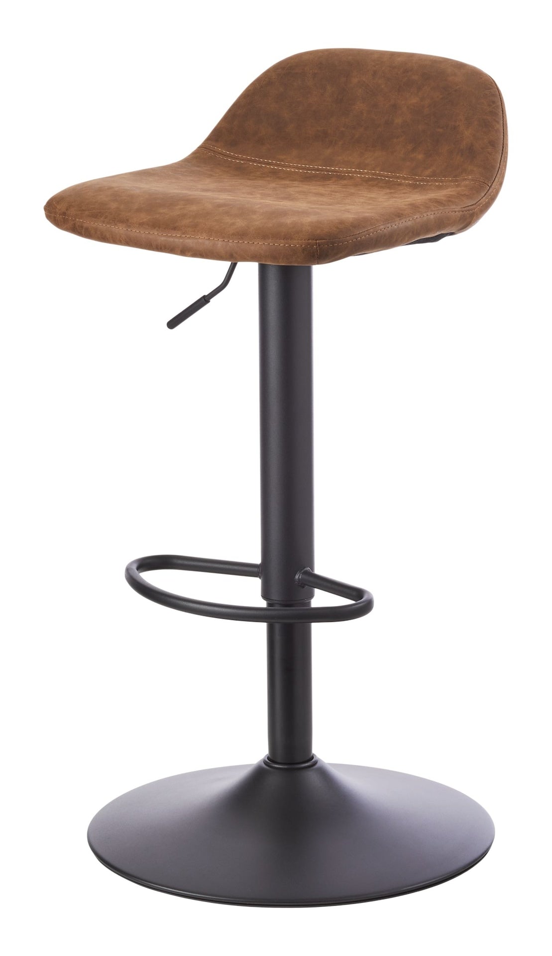 Luis Adjustable Height Gas Lift Swivel Bar Stool, Brown X1J2 - product image 1