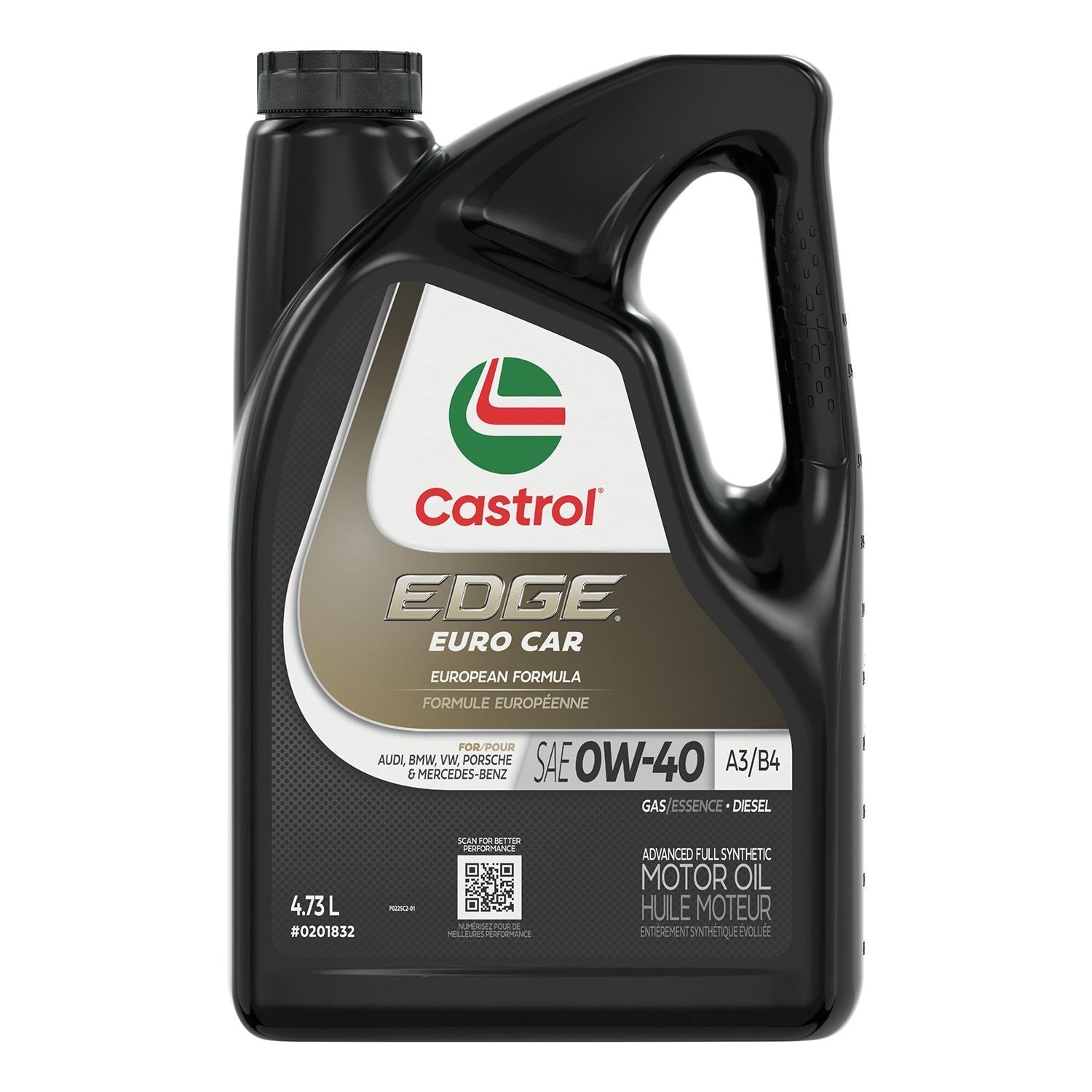 EDGE Euro 0W40 A3/B4 Advanced Synthetic Engine/Motor Oil, 5-L X9N2 - product image 1