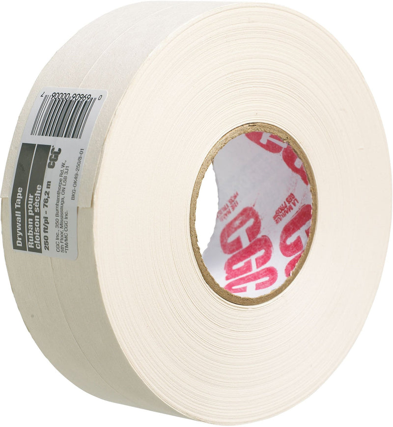 Drywall Paper Joint/Wallboard Tape Pre-Creased, Superior Bond, White, 2-1/16-in x 250-ft D6W5
