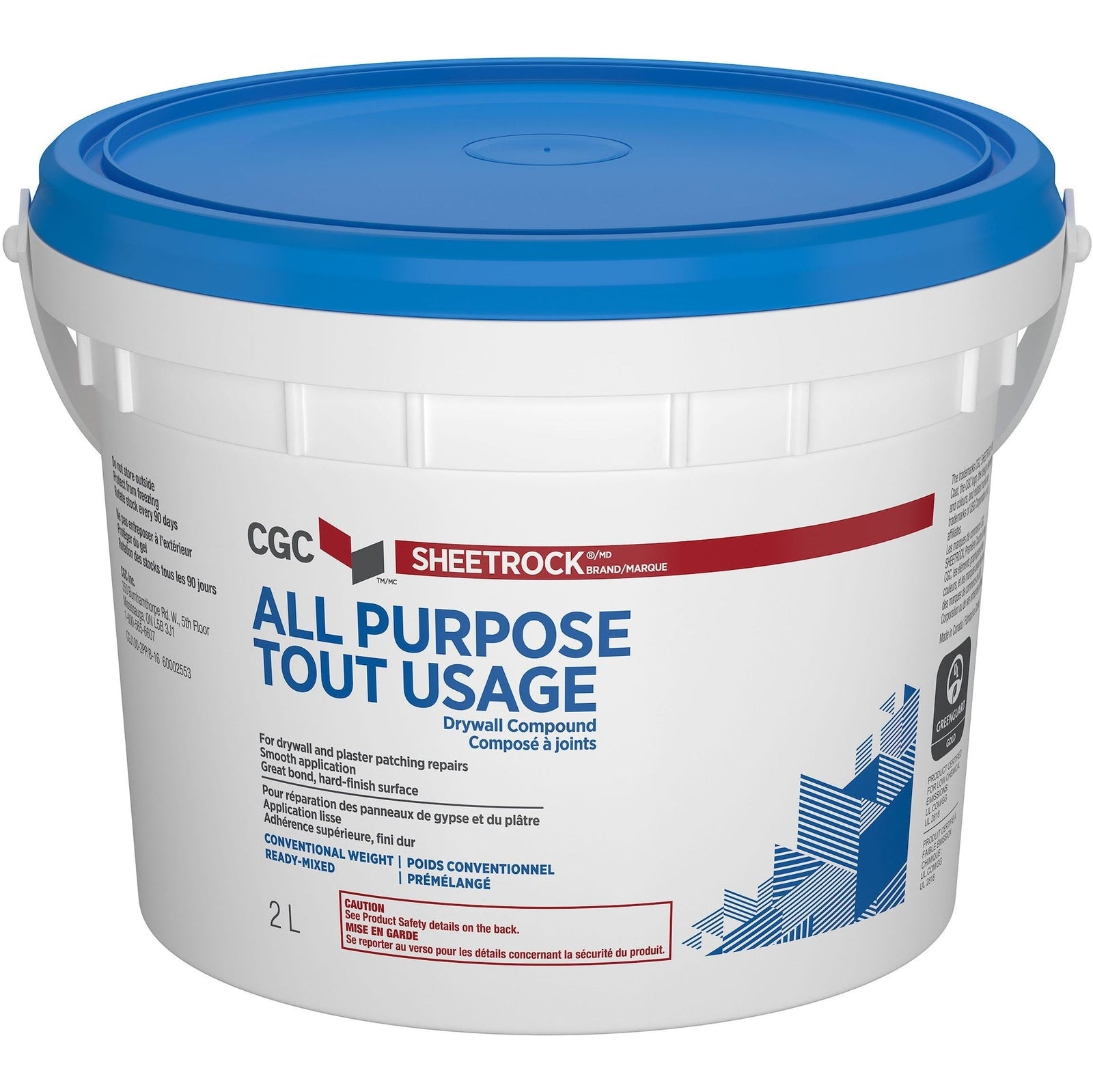 Sheetrock Ready-Mixed Drywall Wallboard Compound, 2-L Pail A2W8 - product image 1