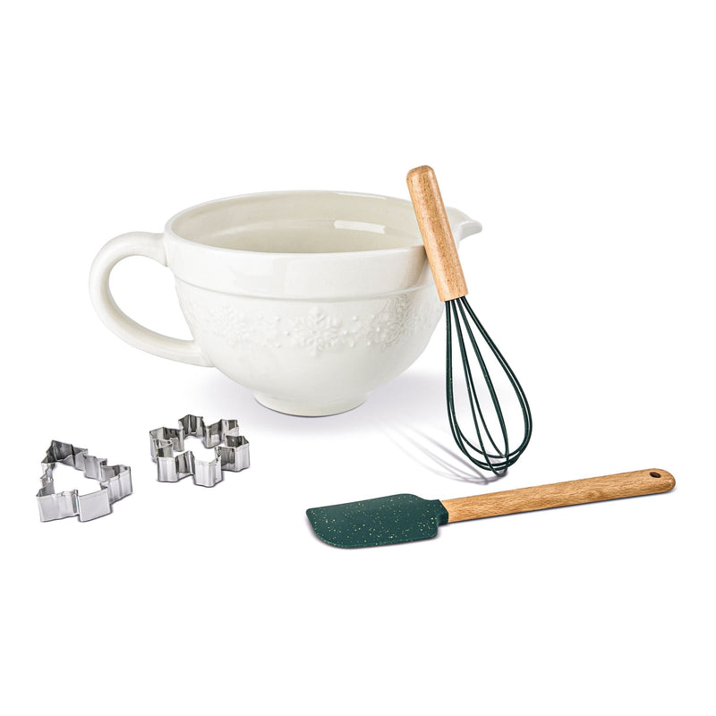 Home Snowflake Baking Set with Bamboo Handles, 5-pc Y6L6