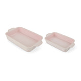 Kitchen Nested Bead Rectangular Bake Dish Set, Pink, 2-pc T1W0 - product image 1