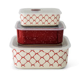 Kitchen Red Stackable Rectangular Baking Dishes, 6-pc C9V6 - product image 1