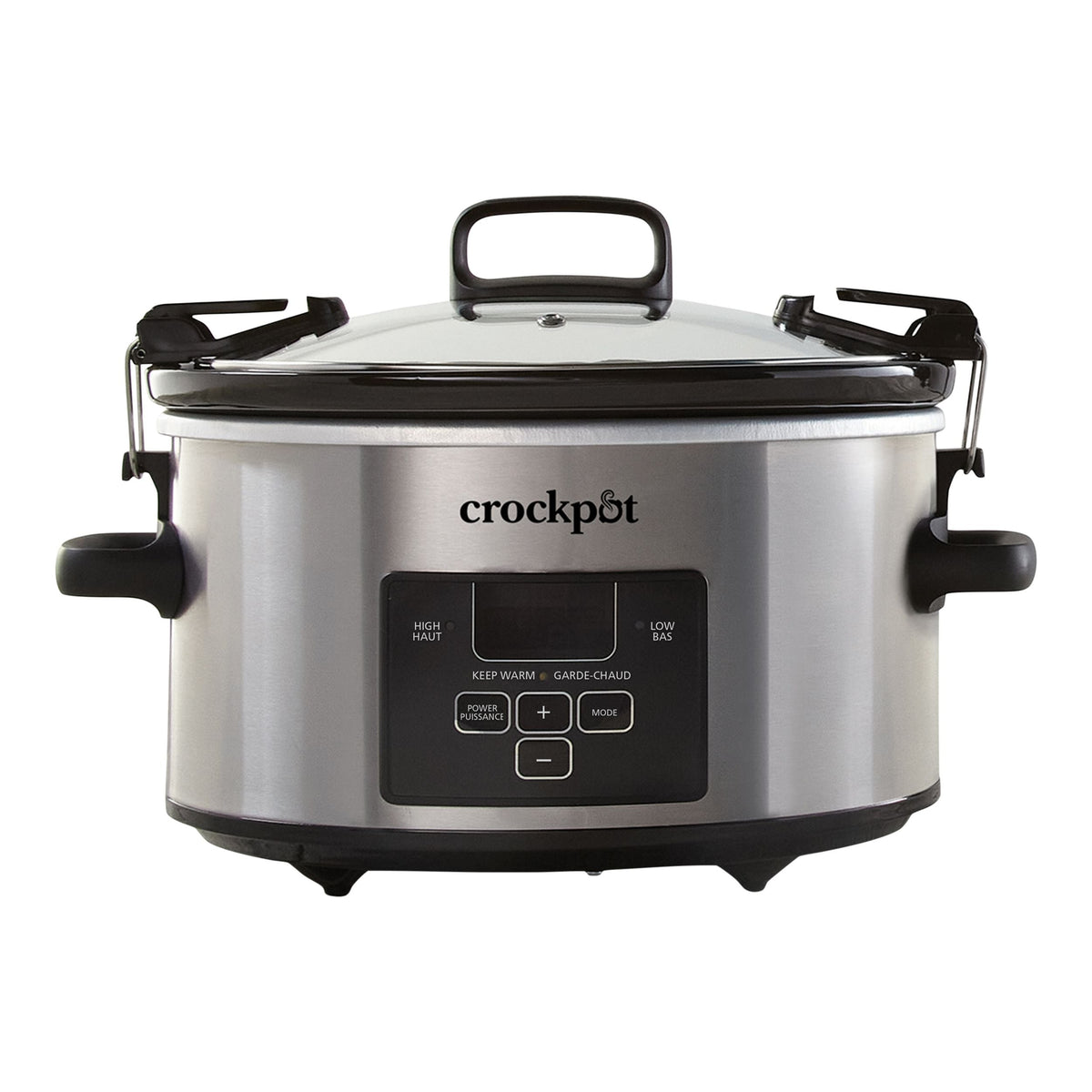 Digital Programmable Slow Cooker with Locking Lid, Feeds 4 People & More, Stainless Steel, 4-qt Z2P3 - product image 1