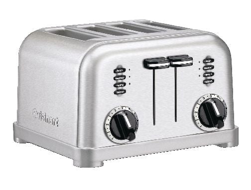Metal Classic Toaster with 6 Settings, Stainless Steel, 4-Slices K7C8