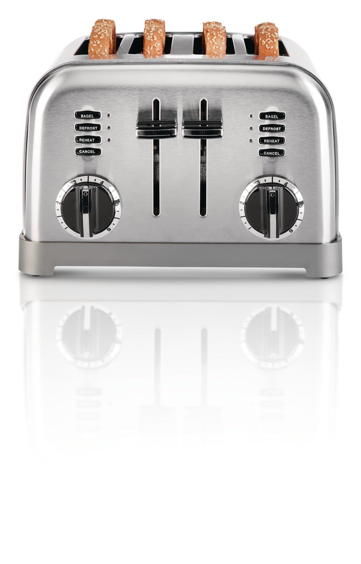 Metal Classic Toaster with 6 Settings, Stainless Steel, 4-Slices K7C8 - product image 2