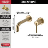 Trinsic 1-H Wall-Mount Lav Faucet Trim, Champagne Bronze N3C9 - product image 3