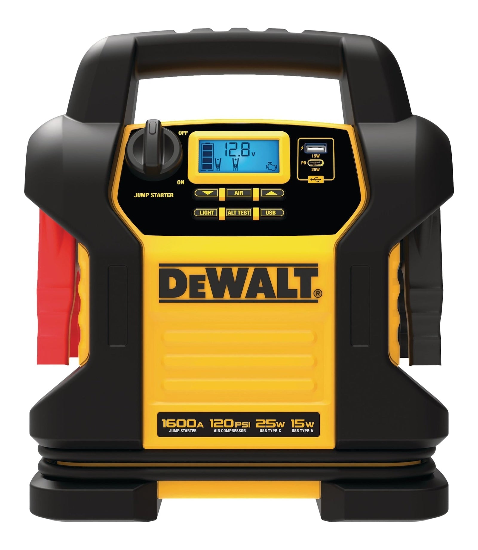 DXAEJ14CA Booster Pack/Jump Starter, With Auto-Stop Digital Air Compressor, 1600 Peak Amp, 12V N5V0 - product image 1