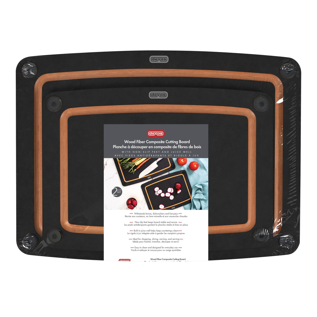 2PC COMPOSITE CUTTING BOARD SET N6F4 - product image 1