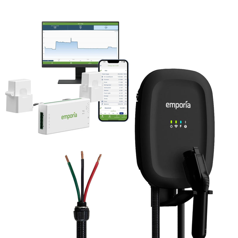48A Wi-Fi Level 2 Hardwired J1772 EV Charger with Load Management F8L4