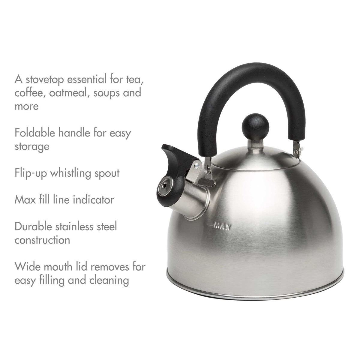 Stainless Steel Stovetop Kettle, 1.4-L H0J1 - product image 6