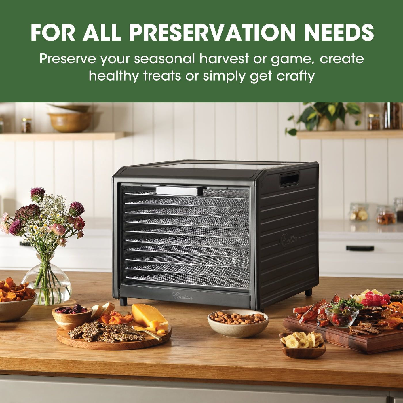 Performance Series 10-Tray Food Dehydrator, Steel, 700W, Stainless Steel, Black G9E6 - product image 6
