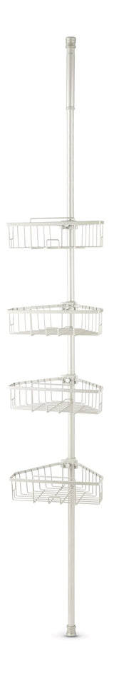 Rust-Resistant Adjustable Basket Tension Pole Shower Caddy, Nickel, 108-in x 11-in x 9-in V3C2 - product image 1