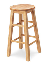 Solid Wood 24" Bar Stool Armless Backless, Natural Finish B2W0 - product image 1