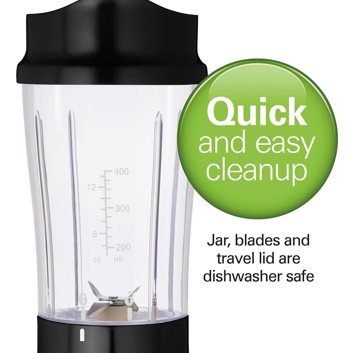 Personal Creations Single-Serve Blender with Travel Jar, Black, 414mL R0V8 - product image 5
