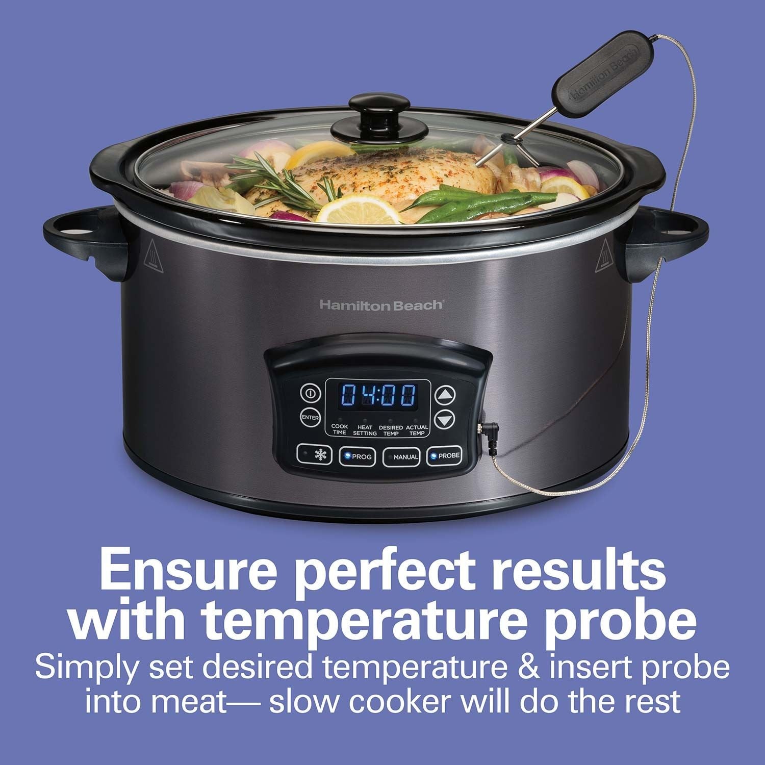 Programmable Defrost Slow Cooker, Black, 6-qt U2S8 - product image 5