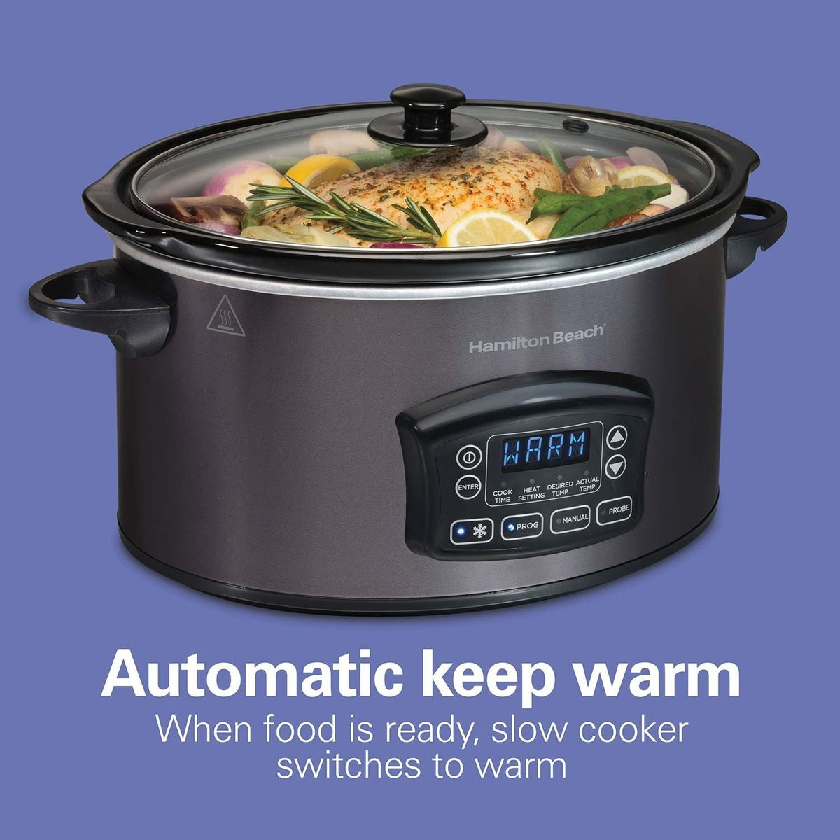 Programmable Defrost Slow Cooker, Black, 6-qt U2S8 - product image 7