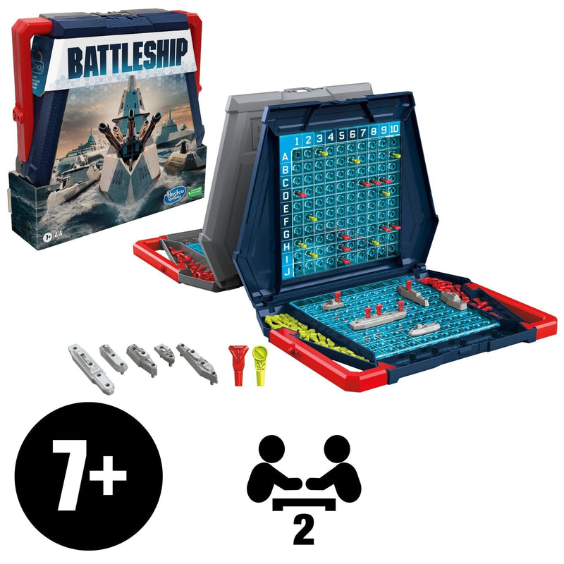 Games Battleship Classic Board Game, Strategy Game for Kids, Age 7+ U9G7