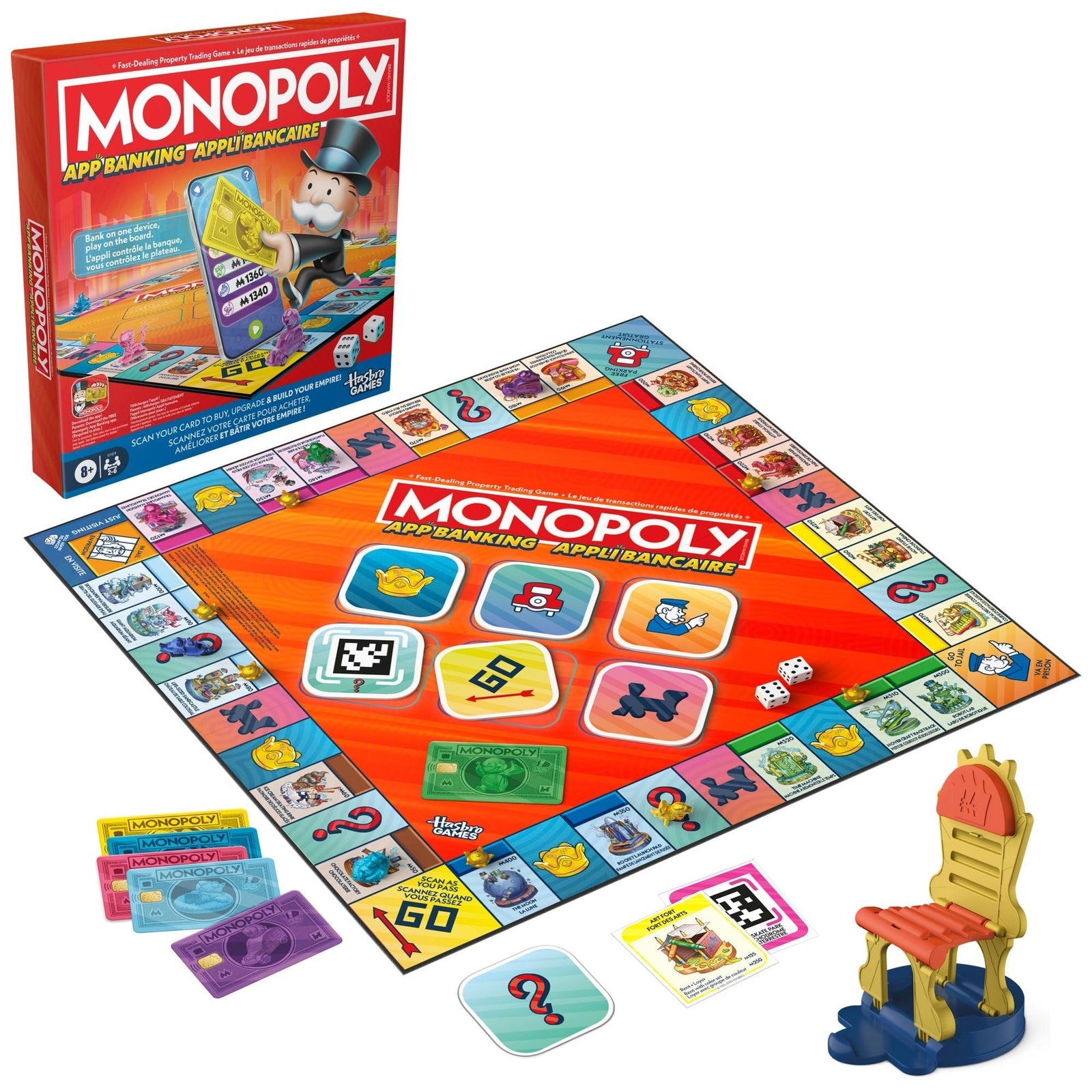 Games Monopoly App Banking Board Game for Ages 8+ F2V5 - product image 1