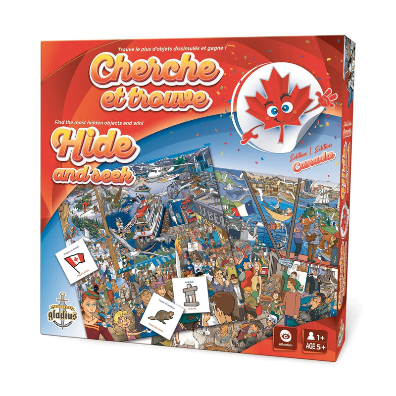 and Seek Family Board Game, Canada-Edition, Bilingual, Ages 5+ Z6R2