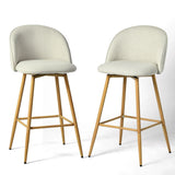 Modern Swivel Bar Stools, Beige, 2-pk S1B8 - product image 1