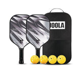 Ben Johns Silver Lightning 10mm Pickleball Paddle & Indoor/Outdoor Ball Set, Black G3Q6 - product image 1