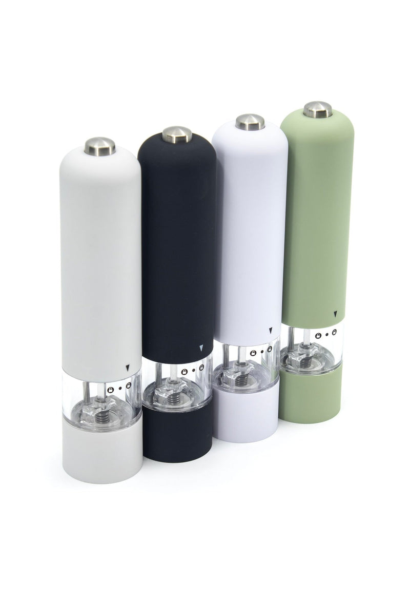 Electric Salt or Pepper Grinder Mill, Adjustable Nozzle, Assorted Colours K3K3