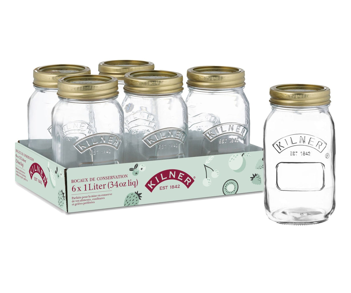 Mason Regular Mouth Jar, 1-L, 6 Count R5X9 - product image 1