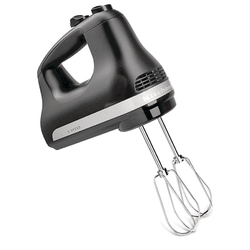 Kitchen Aid Compact 5-Speed Hand Mixer with Stainless Steel Accessories, Black U9X9