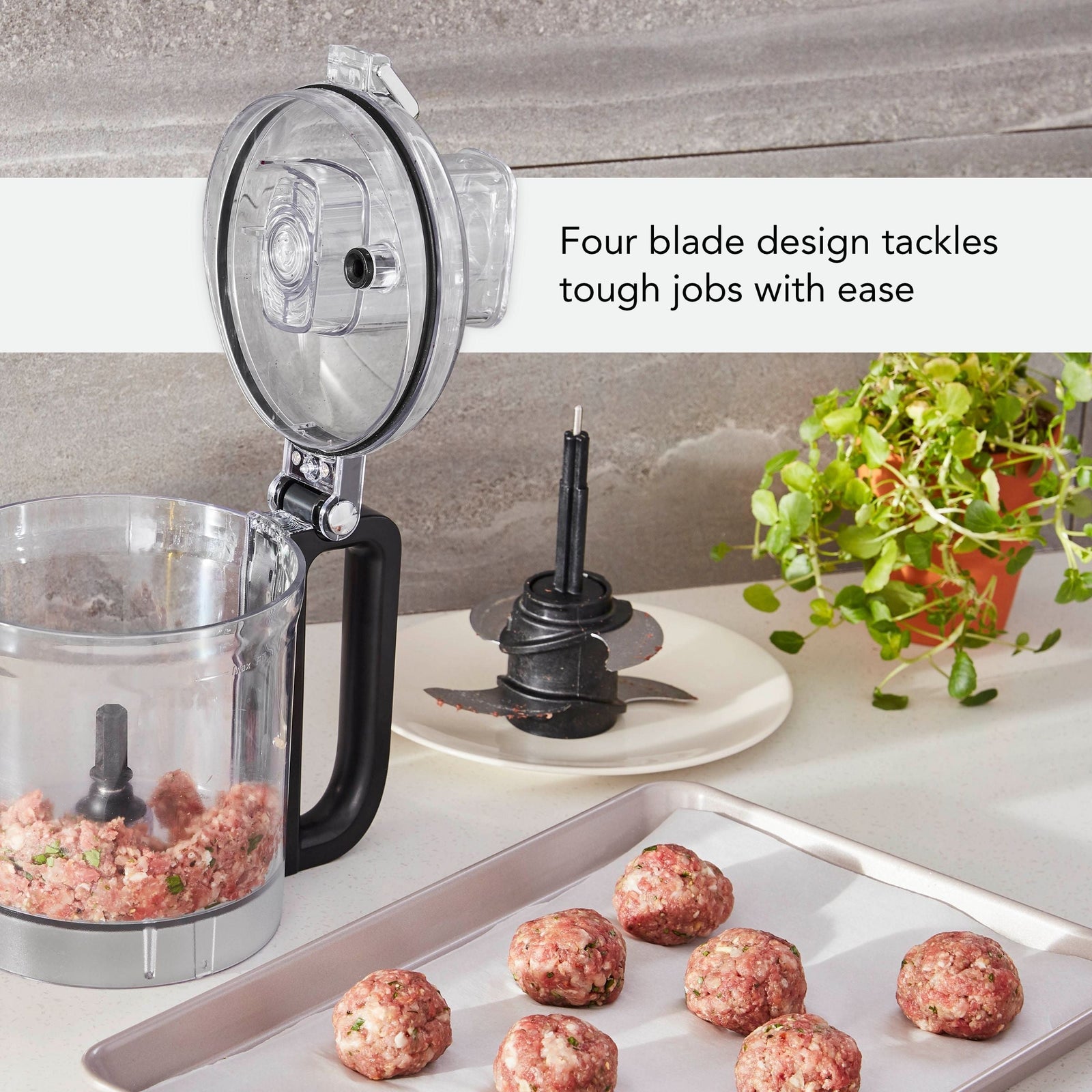 Food Processor Plus Black Matte, 9 Cups H6H3 - product image 4