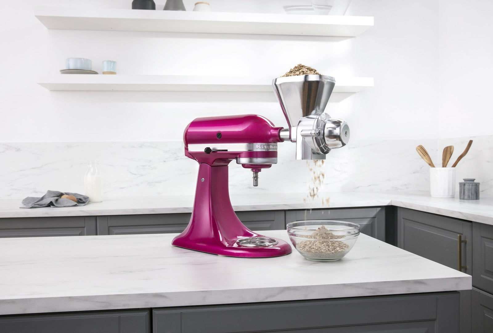Grain Mill Stand Mixer Attachment with 12 Grind Levels F2D9 - product image 8