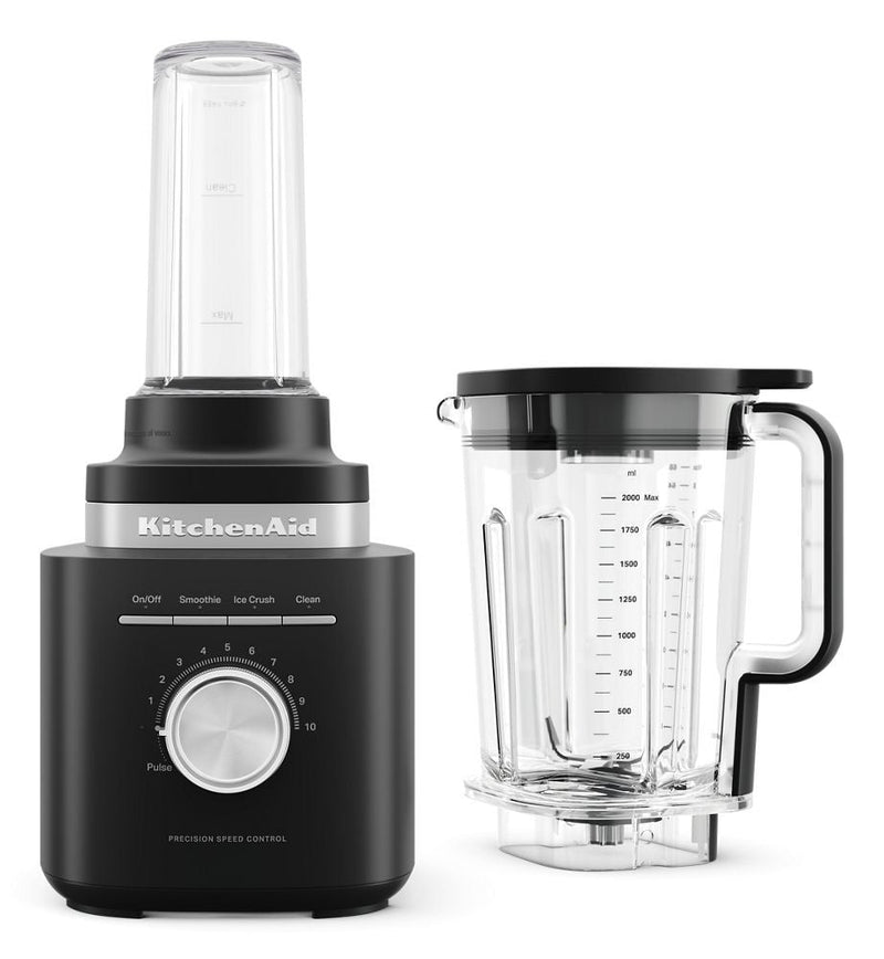 Single Blender with Jar, Precision Control, Black P7O0