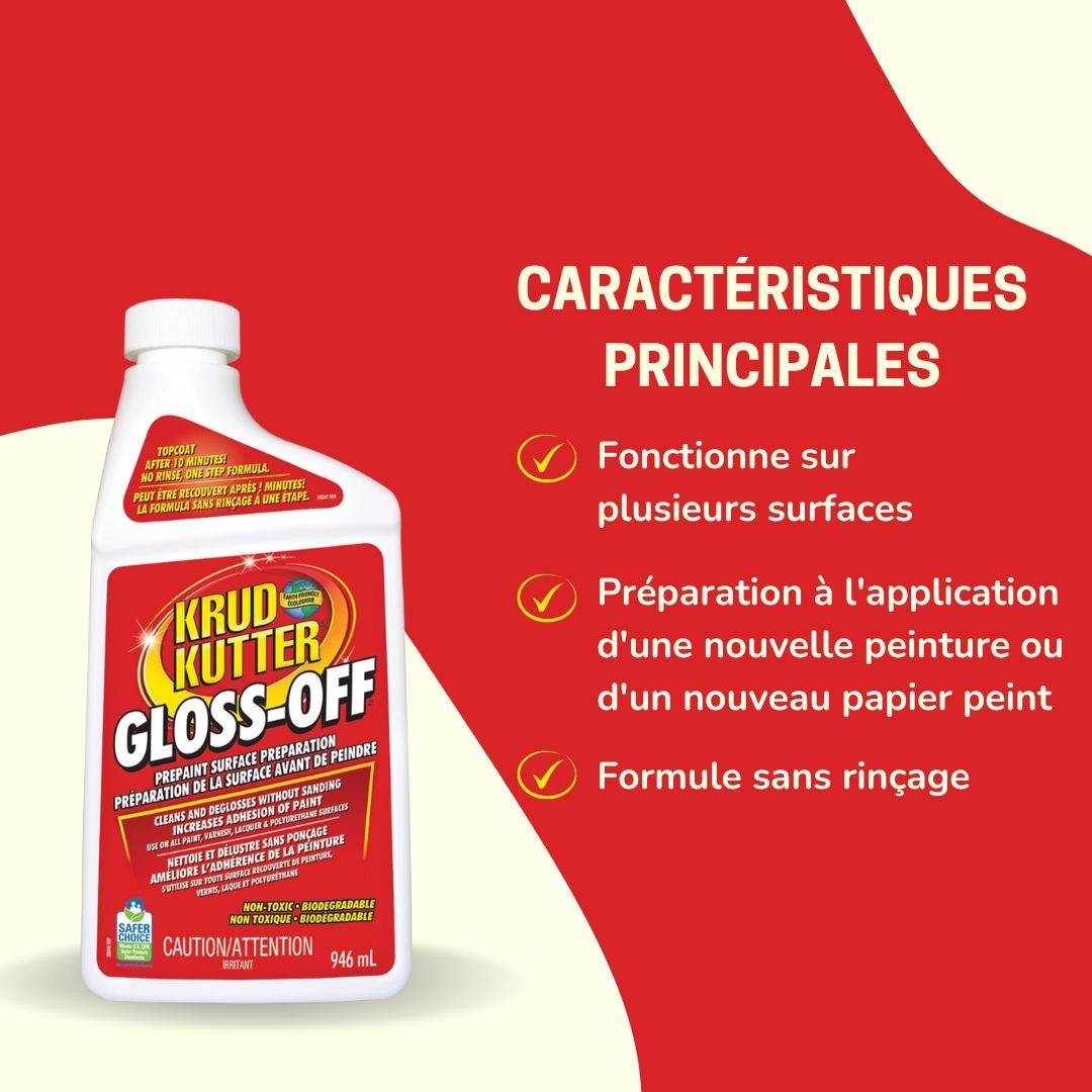 Gloss-Off Pre-Paint Surface Preparation, Cleaner & Deglosser Without Sanding, 946-mL H6Q9 - product image 3