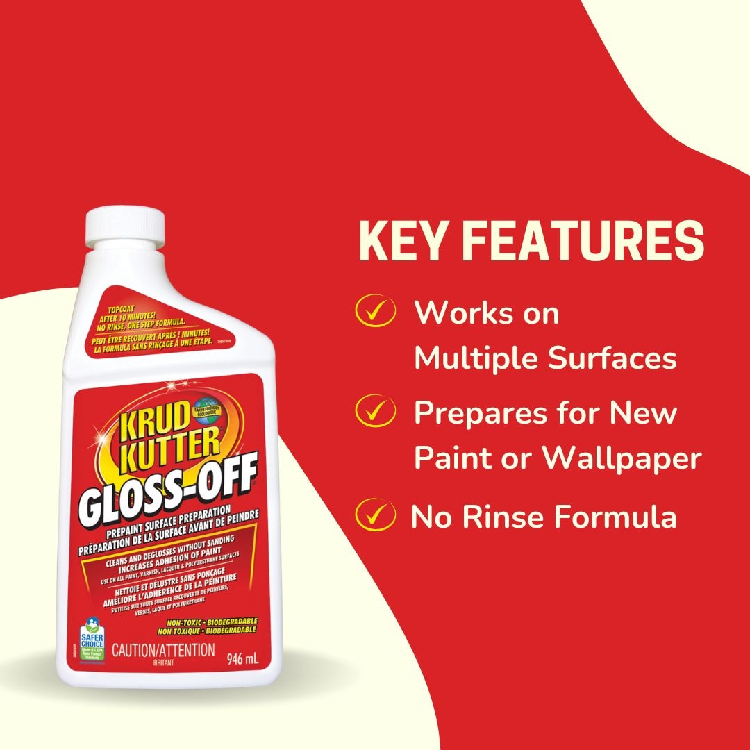 Gloss-Off Pre-Paint Surface Preparation, Cleaner & Deglosser Without Sanding, 946-mL H6Q9 - product image 4