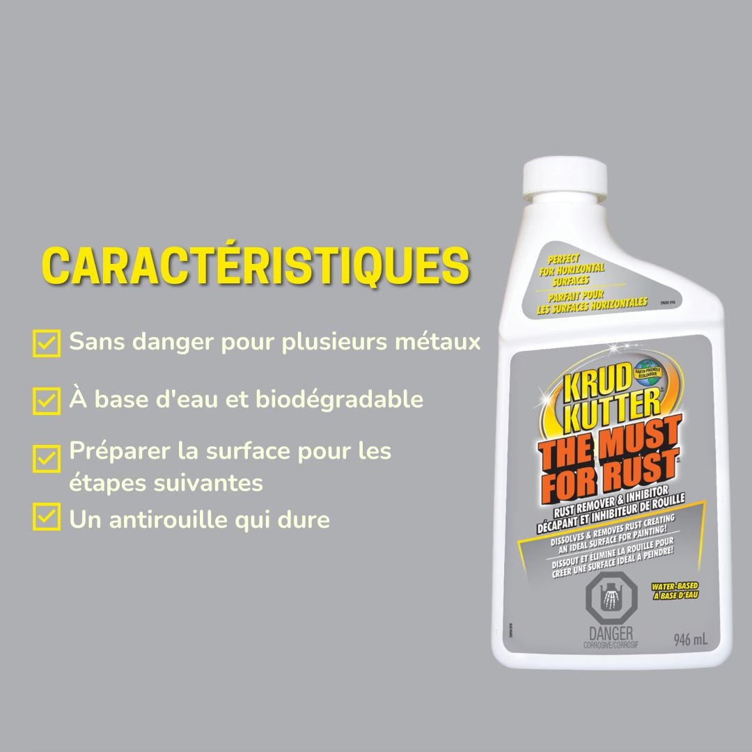 Water-Based Liquid Rust Remover & Inhibitor, Biodegradable, 946-mL J7Q0 - product image 3