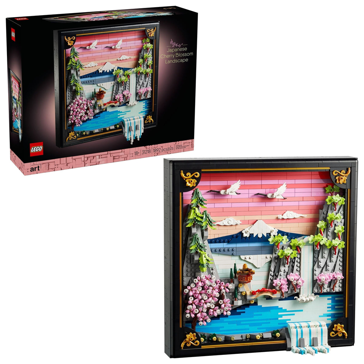 Art Japanese Cherry Blossom Landscape Framed 3D Art Building Set - 31218, 1892-pcs, Ages 18+ G8T3 - product image 1