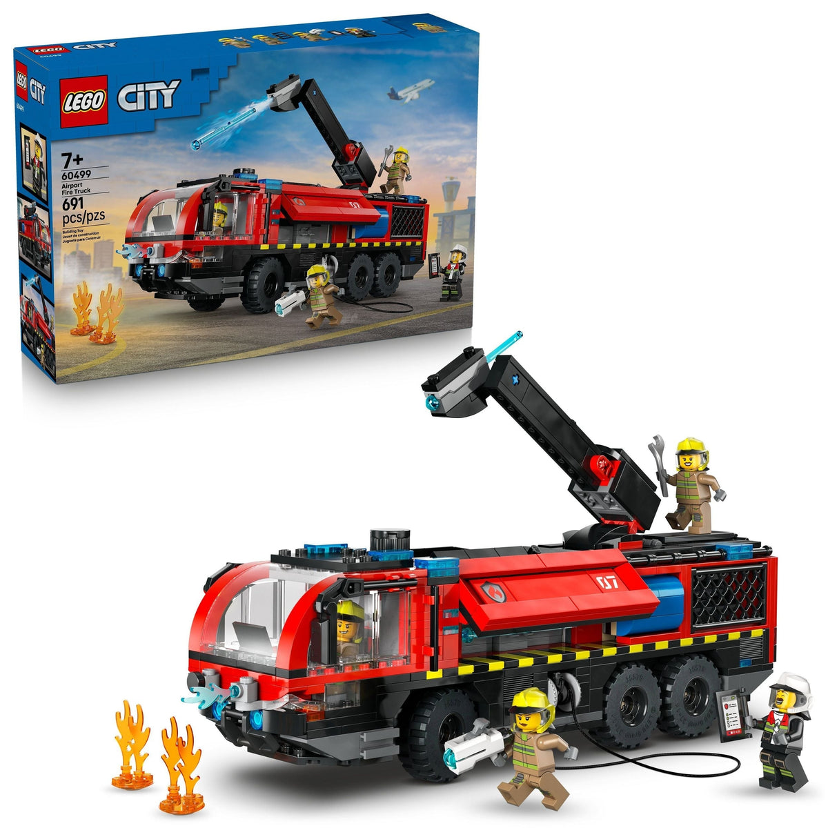 City Airport Fire Truck Building Set - 60499, 691-pcs, Ages 7+ R0Z7 - product image 1