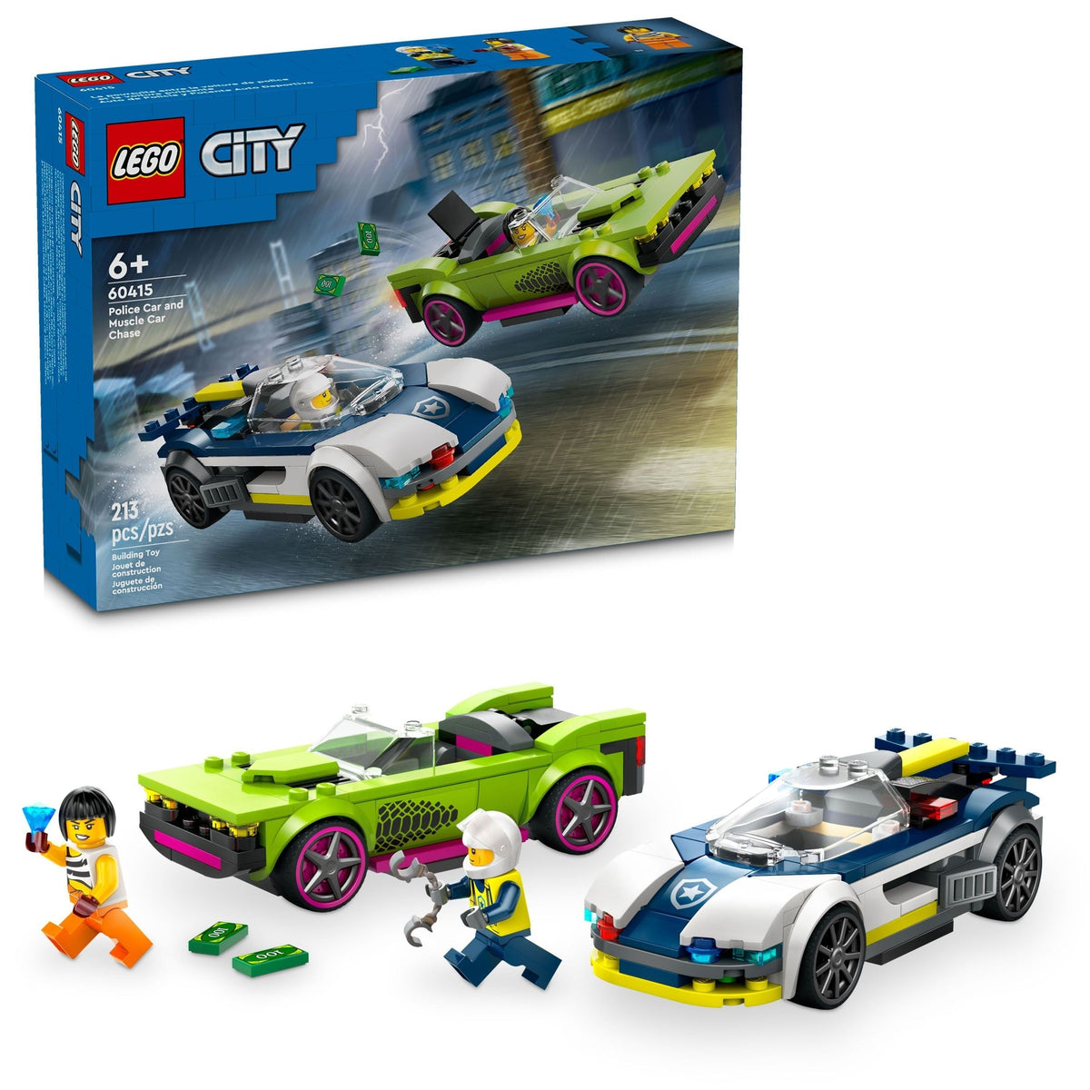 City Police Car and Muscle Car Chase - 60415, 213-pcs, Ages 6+ A4R3 - product image 1