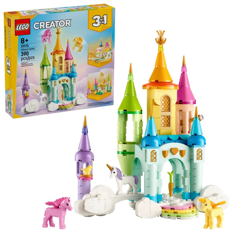 Creator 3-in-1 Unicorn Castle - 31175, 390-pcs, Ages 8+ Y6F4
