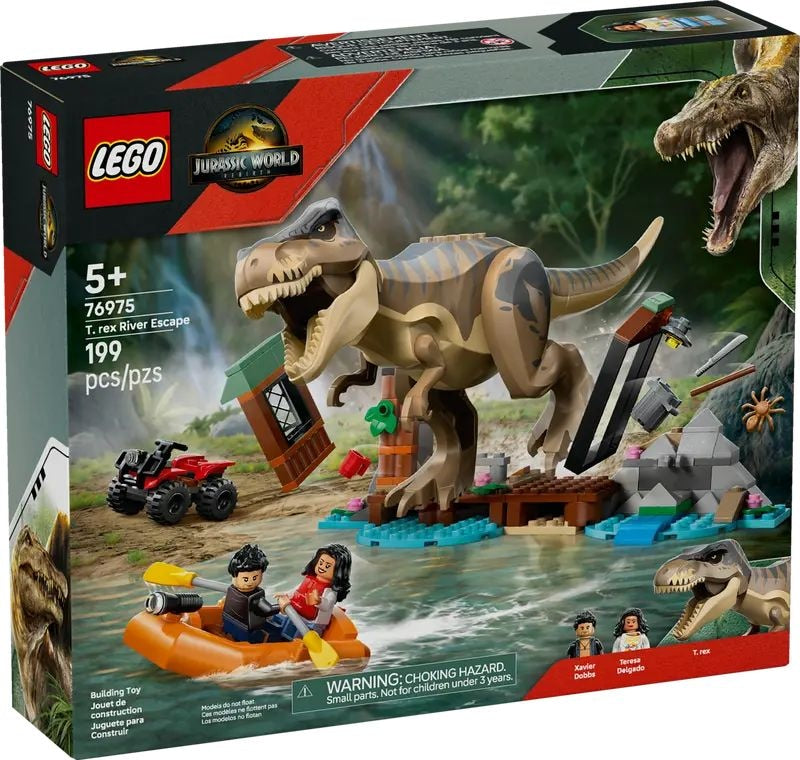 Jurassic World T.Rex River Escape - 76975, 199-pcs, Ages 5+ P9A9 - product image 1